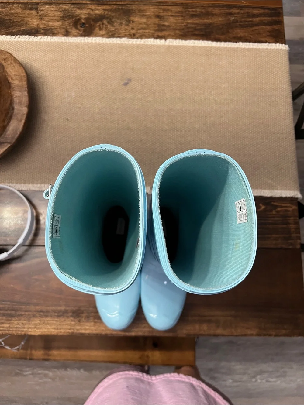 Hunter Glossy Sky Blue Tall Rain Boots